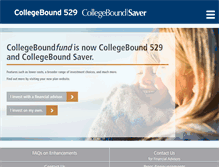 Tablet Screenshot of collegeboundfund.com